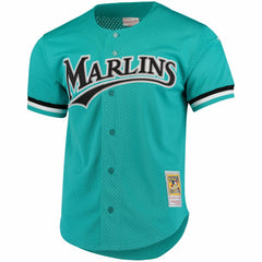 Andre Dawson Florida Marlins Cooperstown Collection Mesh Batting Practice Button-Up Jersey - Teal