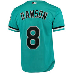 Andre Dawson Florida Marlins Cooperstown Collection Mesh Batting Practice Button-Up Jersey - Teal
