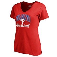Philadelphia Phillies Women's Victory Script T-Shirt Red