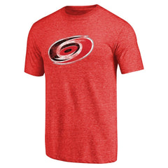 Carolina Hurricanes Distressed Team Primary Logo Tri-Blend T-Shirt Red