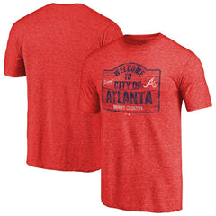 Atlanta Braves Welcome to Atlanta Hometown Tri-Blend T-Shirt Red