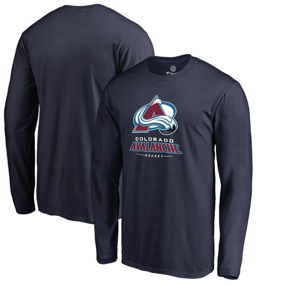 Colorado Avalanche Team Lockup Long Sleeve T-Shirt Navy