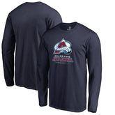 Colorado Avalanche Team Lockup Long Sleeve T-Shirt Navy