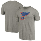 St. Louis Blues Throwback Logo 1987-1989 Tri-Blend T-Shirt Ash