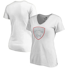 Florida Panthers Women's Whiteout V-Neck T-Shirt White