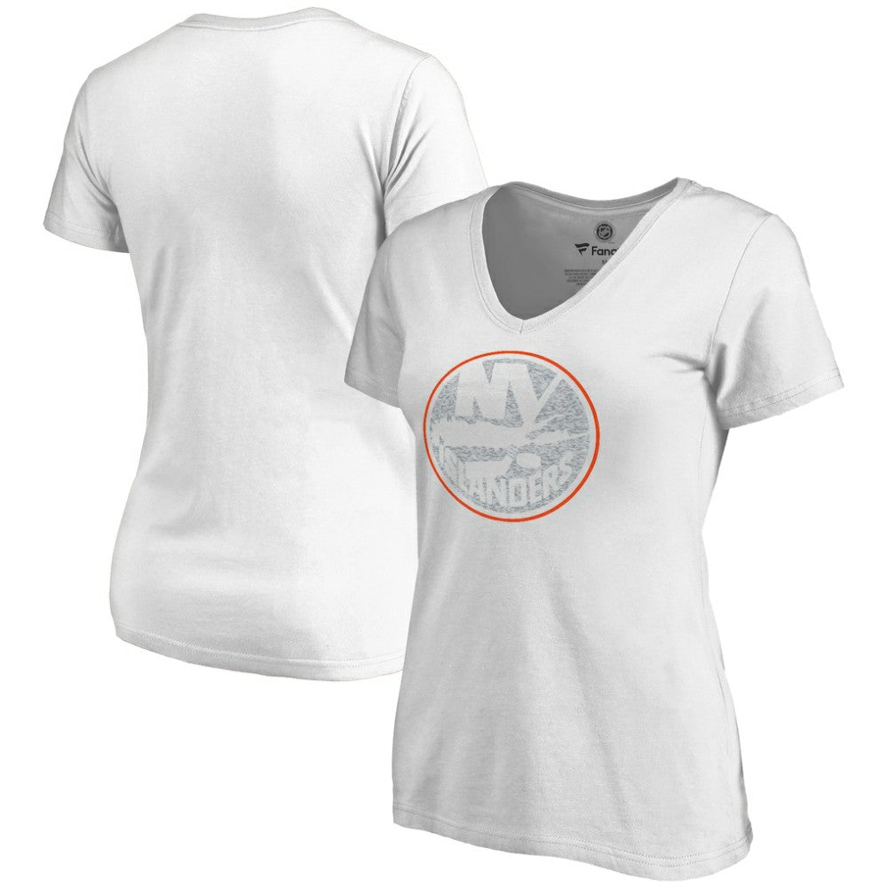 New York Islanders Women's Whiteout V-Neck T-Shirt White