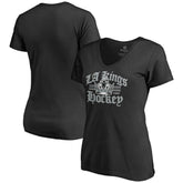 Los Angeles Kings Women's Hometown Collection The Crown V-Neck T-Shirt Black