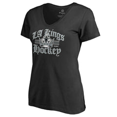 Los Angeles Kings Women's Hometown Collection The Crown V-Neck T-Shirt Black