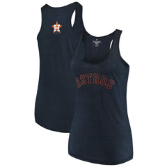 Houston Astros Soft as a Grape Women's Plus Size Swing for the Fences Racerback Tank Top Navy