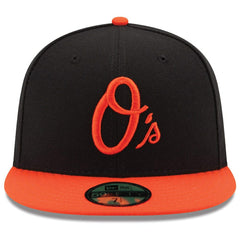 Baltimore Orioles Alternate Authentic Collection On Field 59FIFTY Performance Fitted Hat Black/Orange | New Era