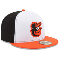 Baltimore Orioles Home Authentic Collection On-Field 59FIFTY Fitted Hat White/Orange | New Era