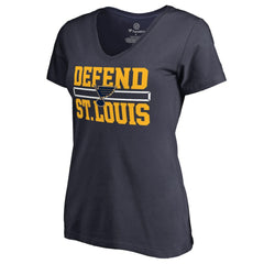 St. Louis Blues Women's Hometown Collection Defend V-Neck T-Shirt Navy