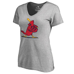 St. Louis Cardinals Women's Cooperstown Collection Forbes T-Shirt Ash