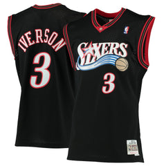 Allen Iverson Philadelphia 76ers 2000/01 Hardwood Classics Swingman Jersey sale - Black