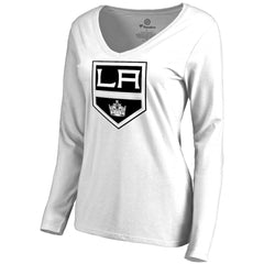 Los Angeles Kings Women's Primary Team Logo Long Sleeve T-Shirt White