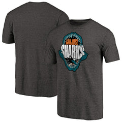 San Jose Sharks Hometown Collection Chomp Tri-Blend T-Shirt Black