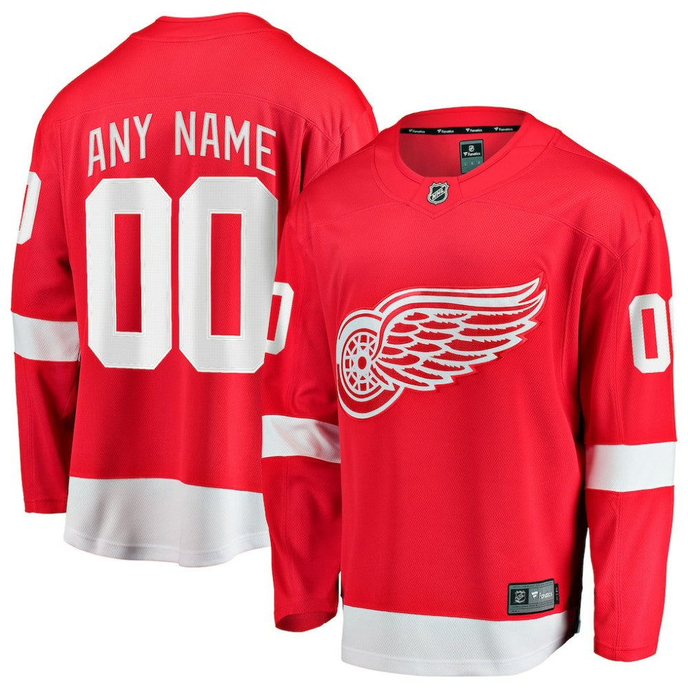 Detroit Red Wings Fanatics Home Breakaway Custom Jersey Red