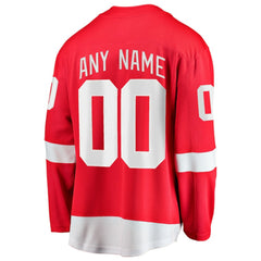 Detroit Red Wings Fanatics Home Breakaway Custom Jersey Red