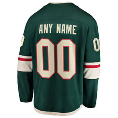 Minnesota Wild Fanatics Home Breakaway Custom Jersey Green