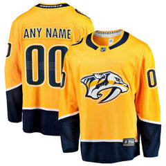 Nashville Predators Fanatics Home Breakaway Custom Jersey Gold