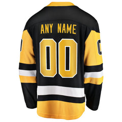 Pittsburgh Penguins Fanatics Home Breakaway Custom Jersey Black