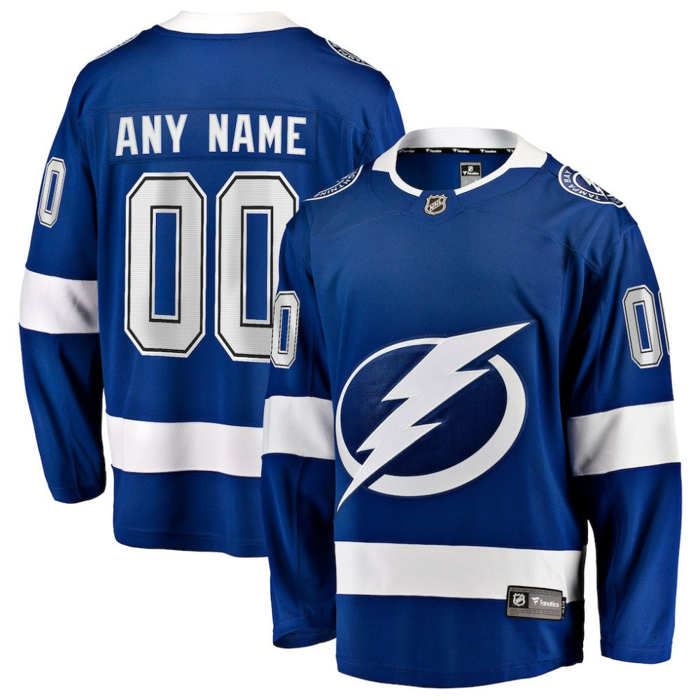 Tampa Bay Lightning Fanatics Home Breakaway Custom Jersey Blue