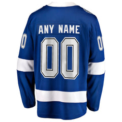 Tampa Bay Lightning Fanatics Home Breakaway Custom Jersey Blue