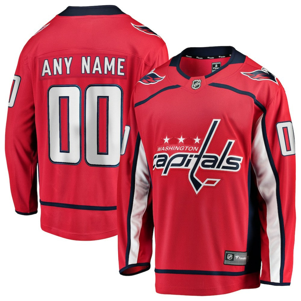 Washington Capitals Fanatics Home Breakaway Custom Jersey Red