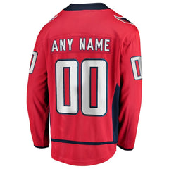 Washington Capitals Fanatics Home Breakaway Custom Jersey Red