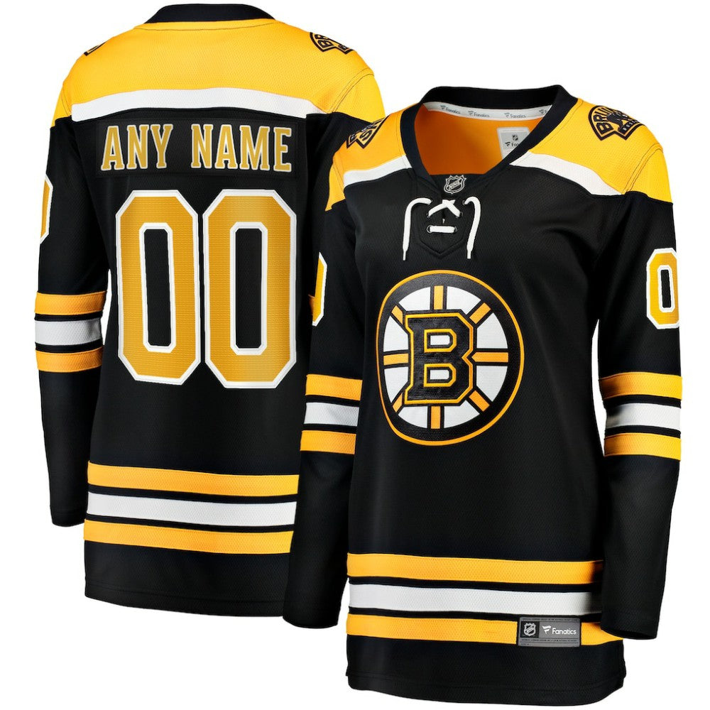 Boston Bruins Fanatics Women's Home Breakaway Custom Jersey Black