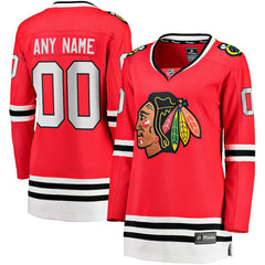 Chicago Blackhawks Fanatics Women's Home Breakaway Custom Jersey Red