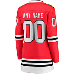Chicago Blackhawks Fanatics Women's Home Breakaway Custom Jersey Red