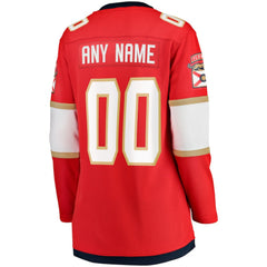 Florida Panthers Fanatics Women's Home Breakaway Custom Jersey Red