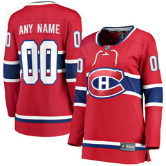 Montreal Canadiens Fanatics Women's Home Breakaway Custom Jersey Red