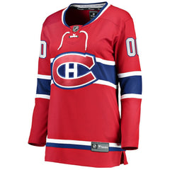 Montreal Canadiens Fanatics Women's Home Breakaway Custom Jersey Red