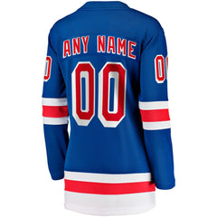 New York Rangers Fanatics Women's Home Breakaway Custom Jersey Blue