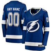 Tampa Bay Lightning Fanatics Women's Home Breakaway Custom Jersey Blue