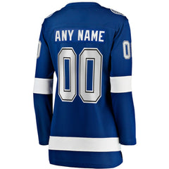 Tampa Bay Lightning Fanatics Women's Home Breakaway Custom Jersey Blue