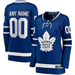Toronto Maple Leafs Fanatics Women's Home Breakaway Custom Jersey Blue