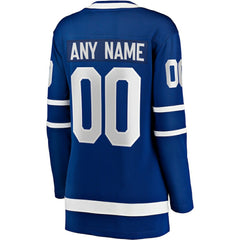 Toronto Maple Leafs Fanatics Women's Home Breakaway Custom Jersey Blue