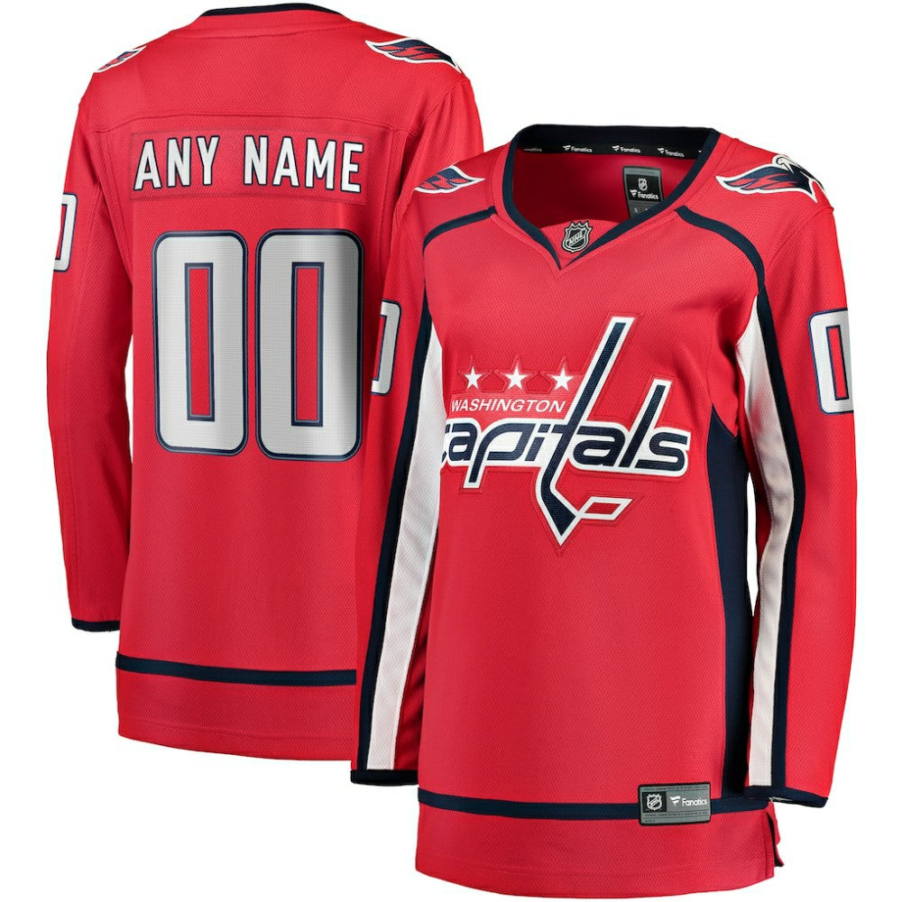 Washington Capitals Fanatics Women's Home Breakaway Custom Jersey Red