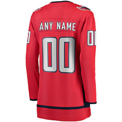 Washington Capitals Fanatics Women's Home Breakaway Custom Jersey Red
