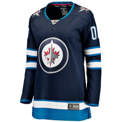 Winnipeg Jets Fanatics Women's Home Breakaway Custom Jersey Blue