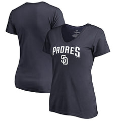 San Diego Padres Women's Team Lockup T-Shirt Navy