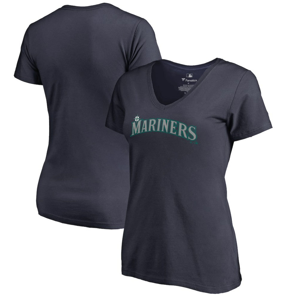 Seattle Mariners Women's Team Wordmark T-Shirt Navy