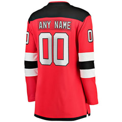 New Jersey Devils Fanatics Women's Home Breakaway Custom Jersey Red