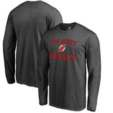 New Jersey Devils Victory Arch Long Sleeve T-Shirt Heathered Gray