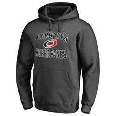 Carolina Hurricanes Victory Arch Team Fitted Pullover Hoodie Heather Charcoal