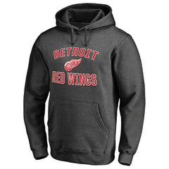 Detroit Red Wings Victory Arch Team Fitted Pullover Hoodie Heather Charcoal