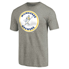 Milwaukee Brewers Cooperstown Collection Forbes Tri-Blend T-Shirt Ash